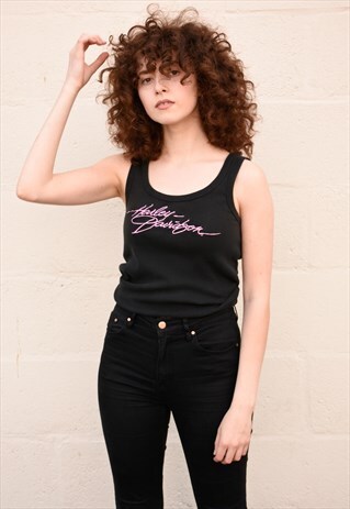 VINTAGE HARLEY DAVIDSON BIKER VEST TOP