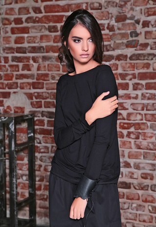 BLACK TOP/ ASYMMETRICAL TOP/EXTRAVAGANT TOP/ PARTY TOP