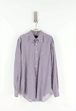 Etro Stripes Long Sleeve Shirt in Purple - XL