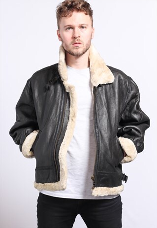 VINTAGE LEATHER AVIATOR JACKET