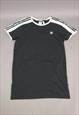 VINTAGE ADIDAS T-SHIRT DRESS IN BLACK WITH EMBROIDERY