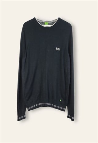 VINTAGE BOSS SWEATSHIRT ORIGINAL IN BLACK M