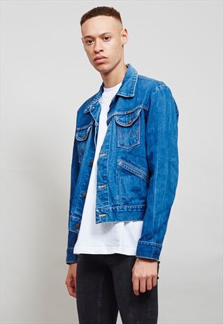 CLASSIC VINTAGE 70'S BLUE WRANGLER DENIM JACKET