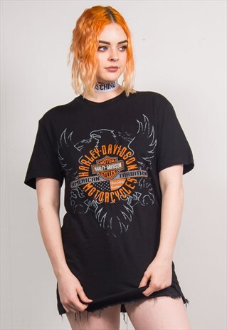 HARLEY-DAVIDSON VINTAGE 90'S BLACK T-SHIRT