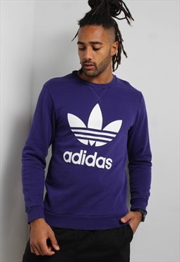 Vintage Adidas Big Logo Sweatshirt Purple 