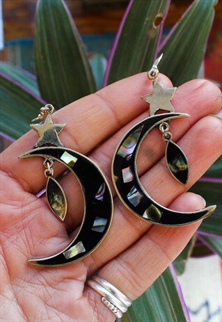 FAIRTRADE CRESCENT MOON BOHO EARRINGS