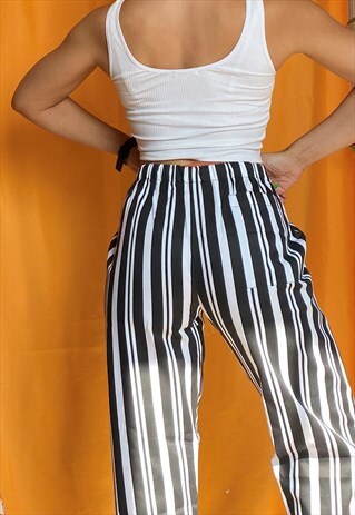WORKWEAR CARGO STRIPED DEADSTOCK UNISEX STRAIGHT TROUSERS