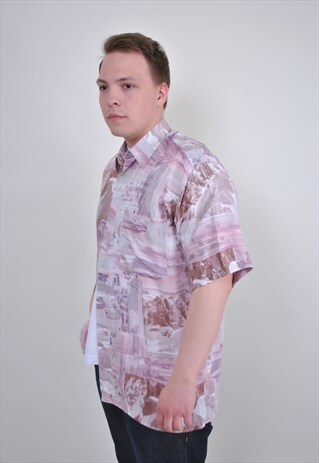 ABSTRACT PRINT MEN'S PATTERN SHIRT