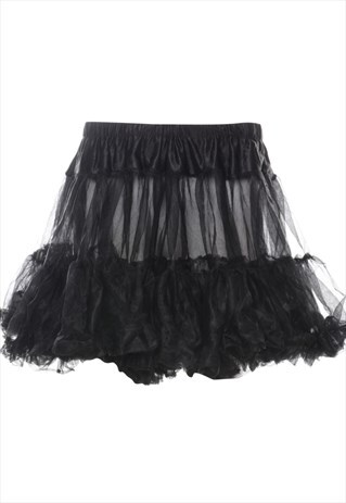 VINTAGE BEYOND RETRO FRILLY TULLE SHEER 1990S SKIRT - XS