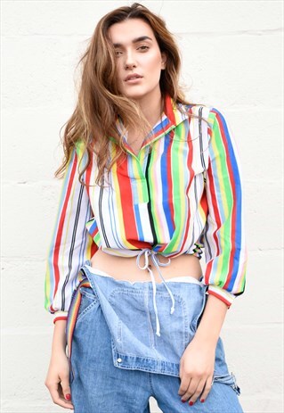 VINTAGE SUN N SAND CROPPED BLOUSE