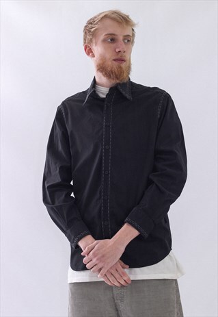 VINTAGE MENS MOSCHINO CASUAL LONG SLEEVE SHIRT