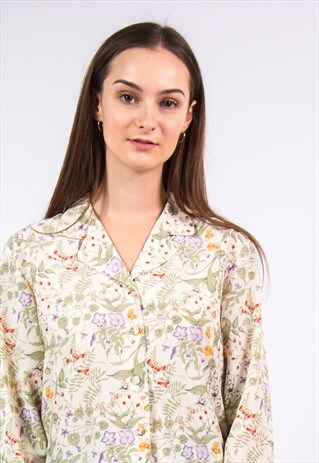 VINTAGE 70'S FLORAL SHIRT BLOUSE