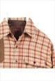 VINTAGE 90'S ARROW SHIRT CHECK LONG SLEEVE BUTTON UP BROWN,
