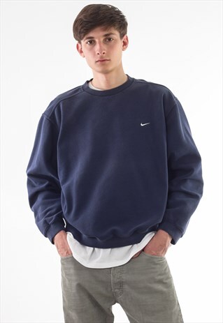 VINTAGE NIKE CREW NECK 90S NAVY BLUE