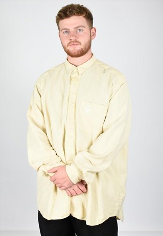 PALE YELLOW STUSSY STREETWEAR SHIRT