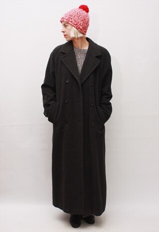 VINTAGE 80' AMAZING BLACK LONG CLASSIC WINTER COAT