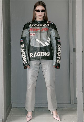VINTAGE HONDA LEATHER MOTO JACKET