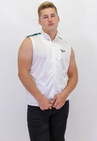 VINTAGE REEBOK SHOULDER DETAIL SLEEVELESS JACKET