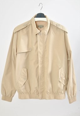 Vintage 90s windbreaker flight jacket in beige