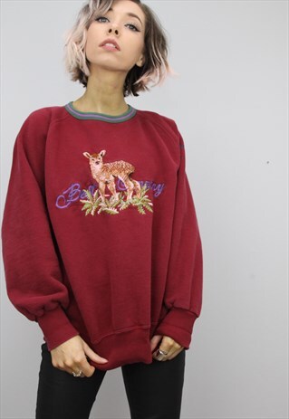 VINTAGE 90S OVERSIZED SWEATER SWEATSHIRT TOP