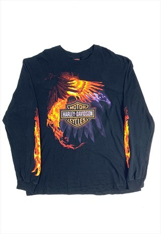 HARLEY-DAVIDSON FLAMED EAGLE TEE