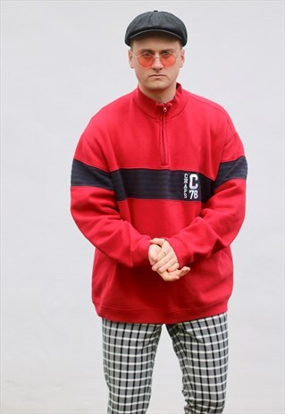 RALPH LAUREN CHAPS USA 1/4 ZIP SWEATSHIRT