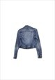 VINTAGE LEVIS CROP DENIM JACKET IN BLUE S