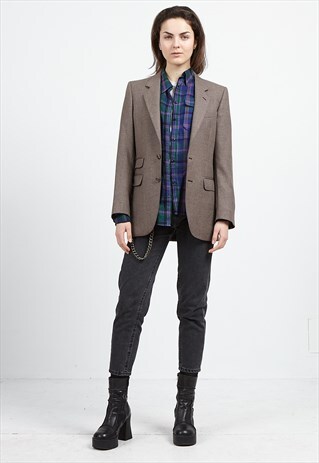 VINTAGE BROWN LUHTA OVERSIZED BLAZER JACKET