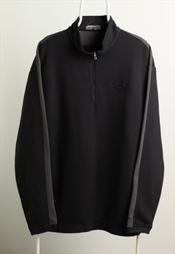 Vintage Nike Golf Sports 1/3 Zip Logo Sweatshirt Black