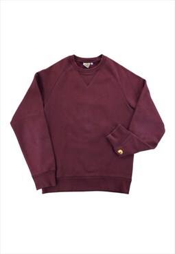 Vintage Carhartt Basic Burgundy Red Sweatshirt Pullover