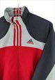 VINTAGE ADIDAS SPORT TRACK JACKET IN RED M