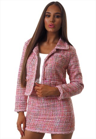 STELLA PINK TWEED SUIT