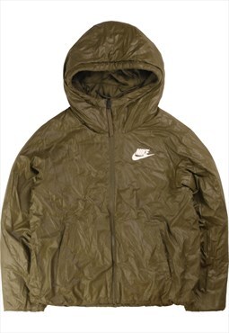 Vintage 90's Nike Puffer Jacket Reversible Hooded Zip Up