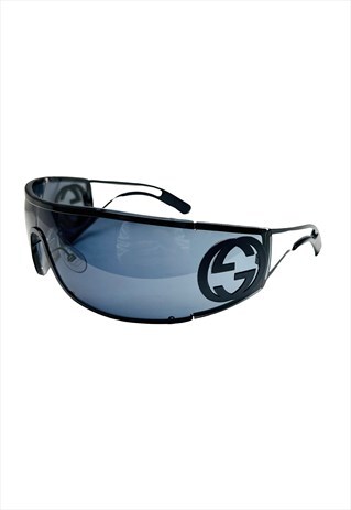 Gucci Sunglasses Shield Wrap Visor Oversized Blue GG 2800/s