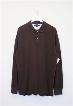 Vintage Tommy Hilfiger shirt in brown. Best fit XL