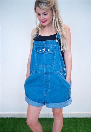 90'S DENIM STAR DUNGAREES