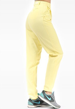 TAPERED MOM TROUSERS RETRO HIGH WAISTED
