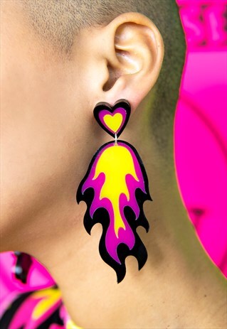 HEART/FLAME EARRINGS