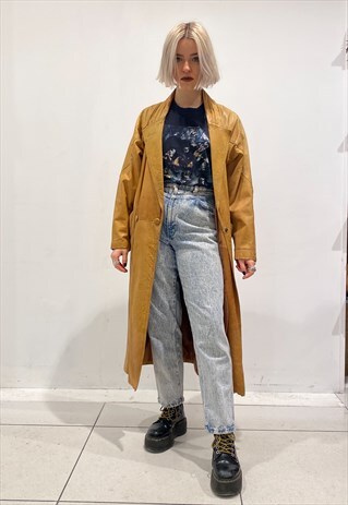 TAN LEATHER PANELLED JACKET