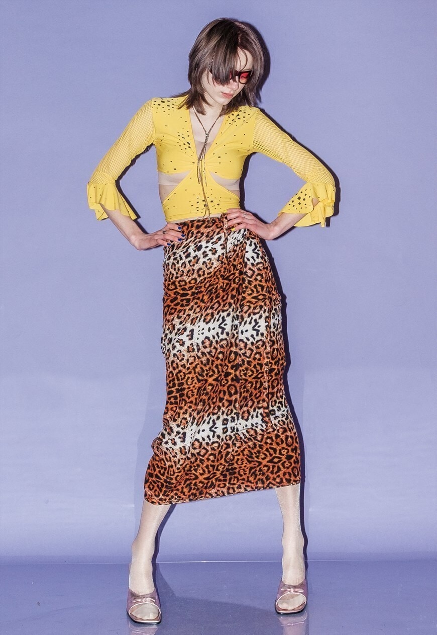 Evike leopard 2024 wrap skirt