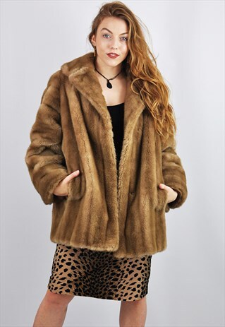PREMIUM VINTAGE '80S TISSAVEL BLONDE FAUX FUR JACKET