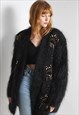 VINTAGE FAUX FUR JACKET BLACK