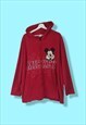Vintage Disney Fleece Hoodie in Red XXL