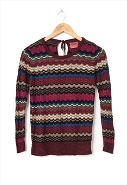 Vintage MISSONI Sweater Knitted Jumper Striped