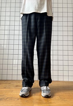 Vintage BURBERRY Pants Suit Trousers 80s Tartan Check