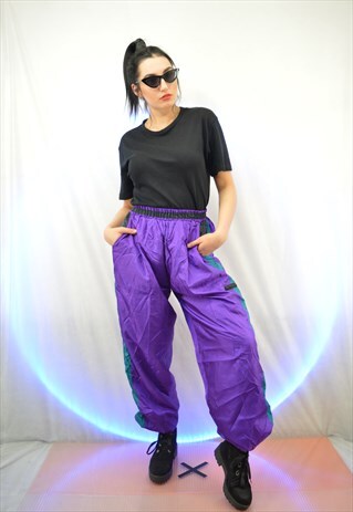 VINTAGE OVERSIZE TWO COLOUR SPORTS TROUSERS