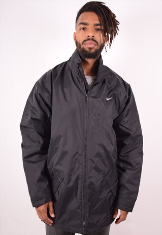 NIKE MENS VINTAGE PADDED JACKET XL BLACK 90S