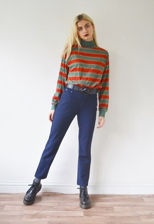 VINTAGE HIGH WAISTED CHECK TROUSERS