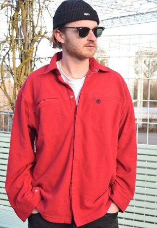 VINTAGE RED FLEECE SHIRT