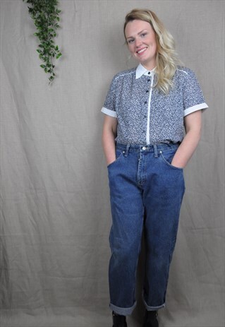 NAVY FLORAL SHIRT